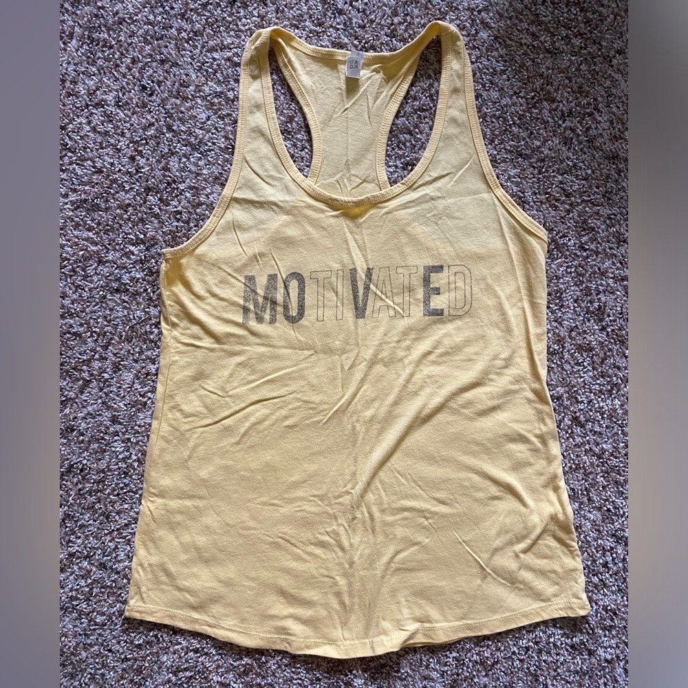 XL razorback yellow tank top